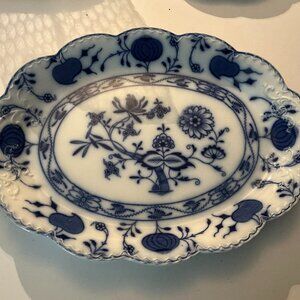 Blue Onion 14"x10.5" Serving Platter Holland Johnson Bros England FLAWLESS